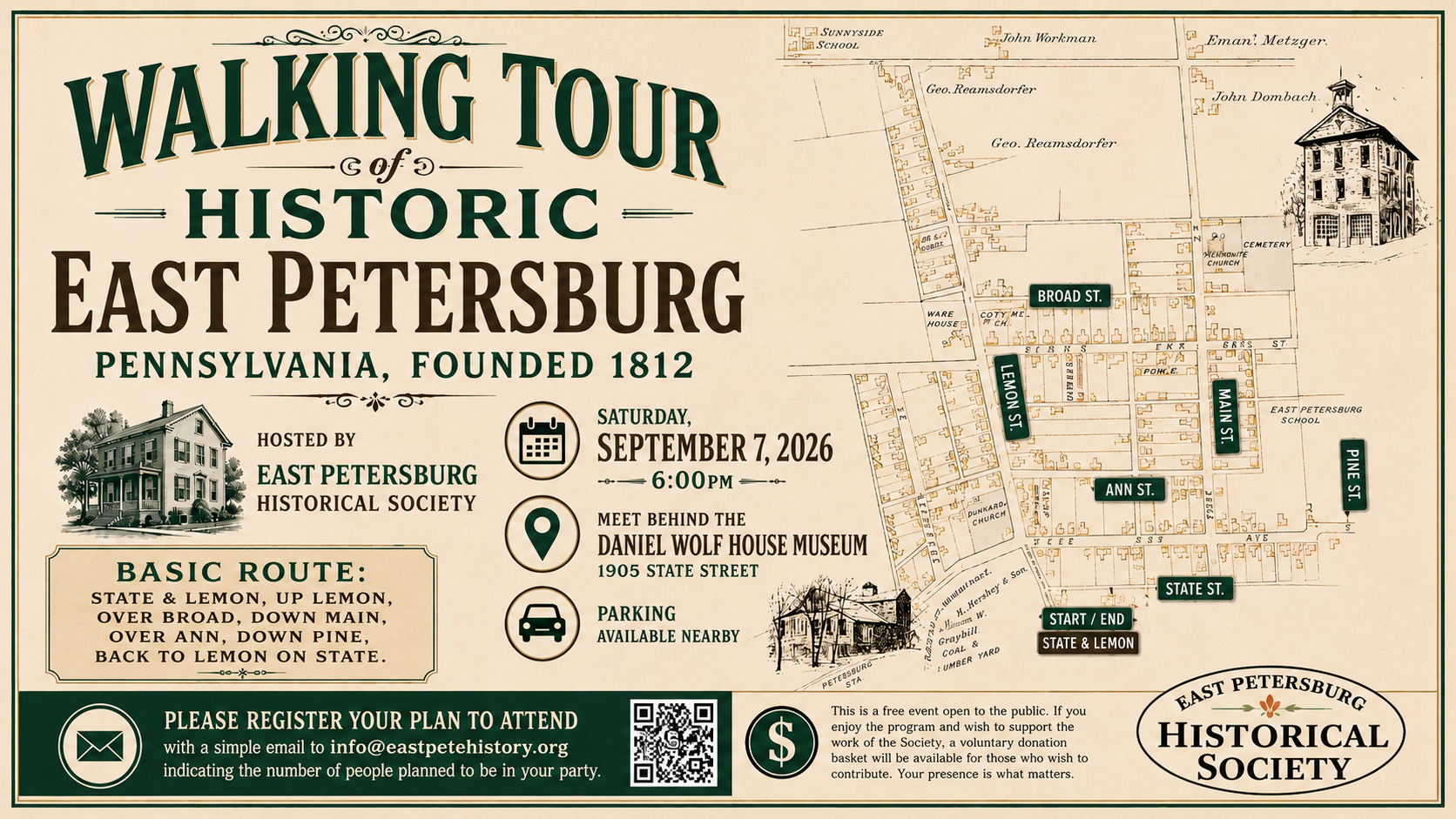 EPHS 2026 Walkng Tour, Sep 7th